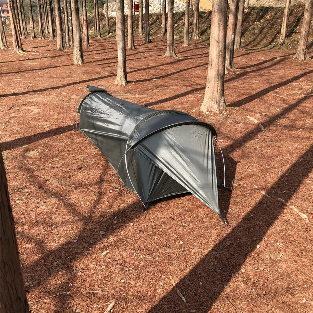  Ultraleichtes Einpersonenzelt, Wasserdichtes Campingzelt Fuer Outdoor-Rucksacktouren, Wandern, Angeln