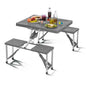  MAXXMEE Campingtisch - 85 X 65 X 67 Cm - Faltbar - Grau Campingtisch Klapptisch Klappbar Gartentisch Sitz Gruppe Bank Faltbar Picknick
