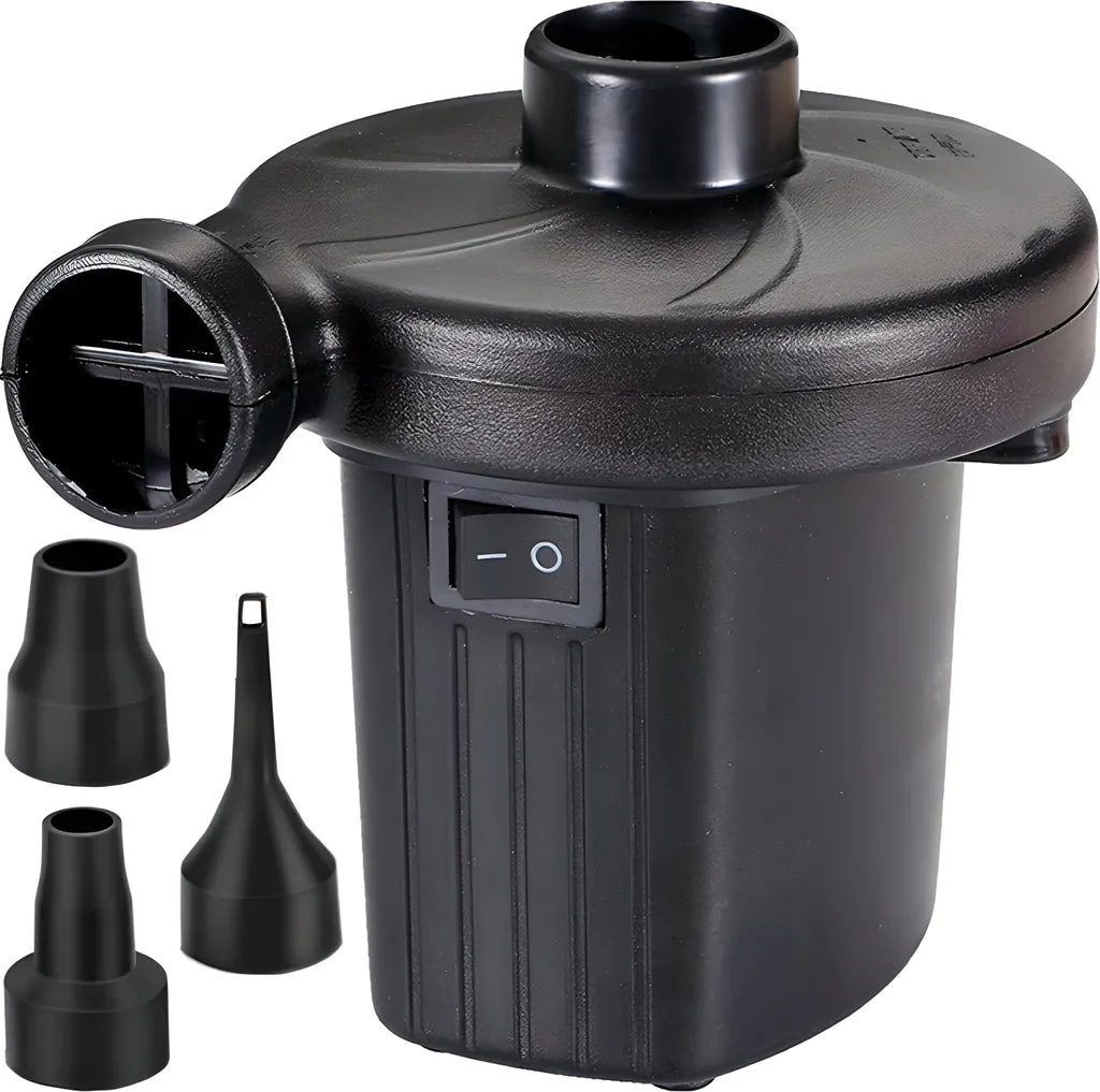  Elektrische Luftpumpe Luftmatratze 3 Luftdüse Tragbar Elektropumpe 2 In1 Inflate Deflate Kompressor Matratze Sofa Pool Schwimmring Camping 230V Retoo