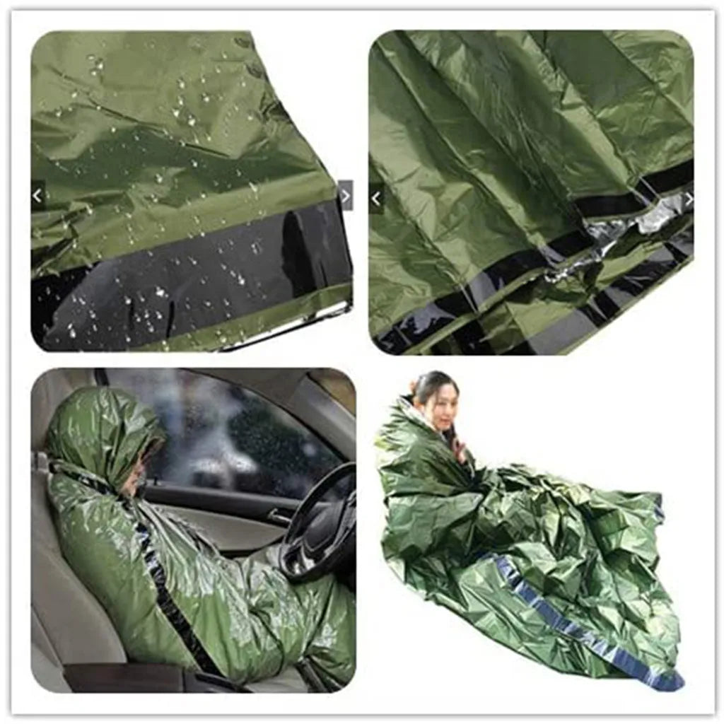  Notfall Überleben Schlafsack, Survival Biwak Sack Erste Hilfe Rettungsdecken Wasserdicht Notfalldecke Ultraleicht Hitzeabweisend Kälteschutz Für Outdoor Camping Wandern