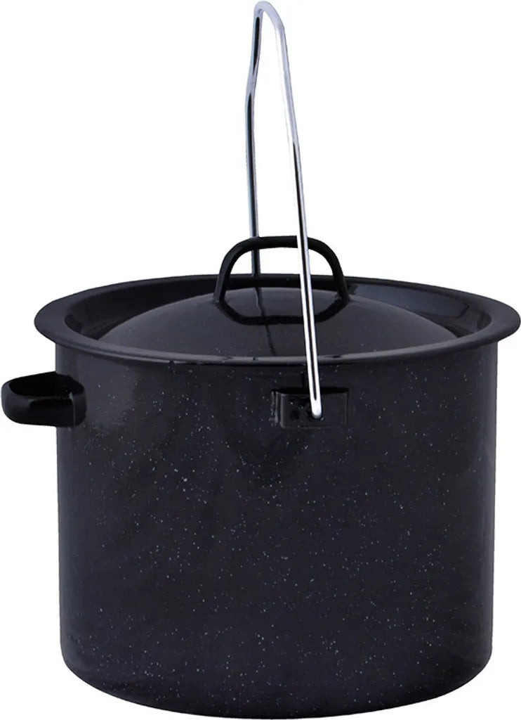  Esschert Design Outdoor Kochset - 4 Teilig (Bratpfanne ø 25.4 Cm, Topf Mit Griff 1,9 L. ø 18,4 Cm, Topf Mit Henkel 3,3 L. ø 19 Cm, Kaffekanne 1,9 L. (für 8 Tassen) ø 16 Cm); FF215