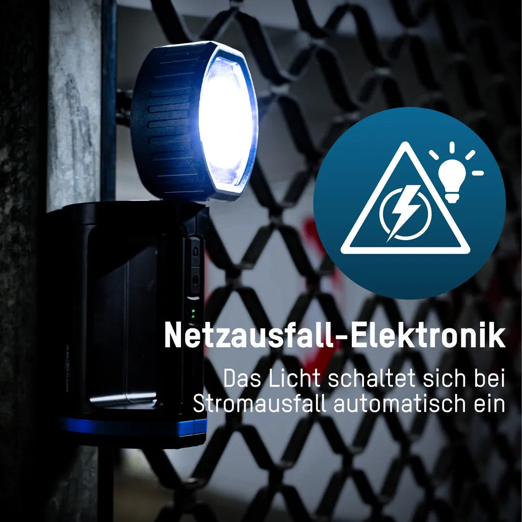  ANSMANN Akku LED Handscheinwerfer Aufladbar - Mit 3 Modi (100%, 30%, Blinken)