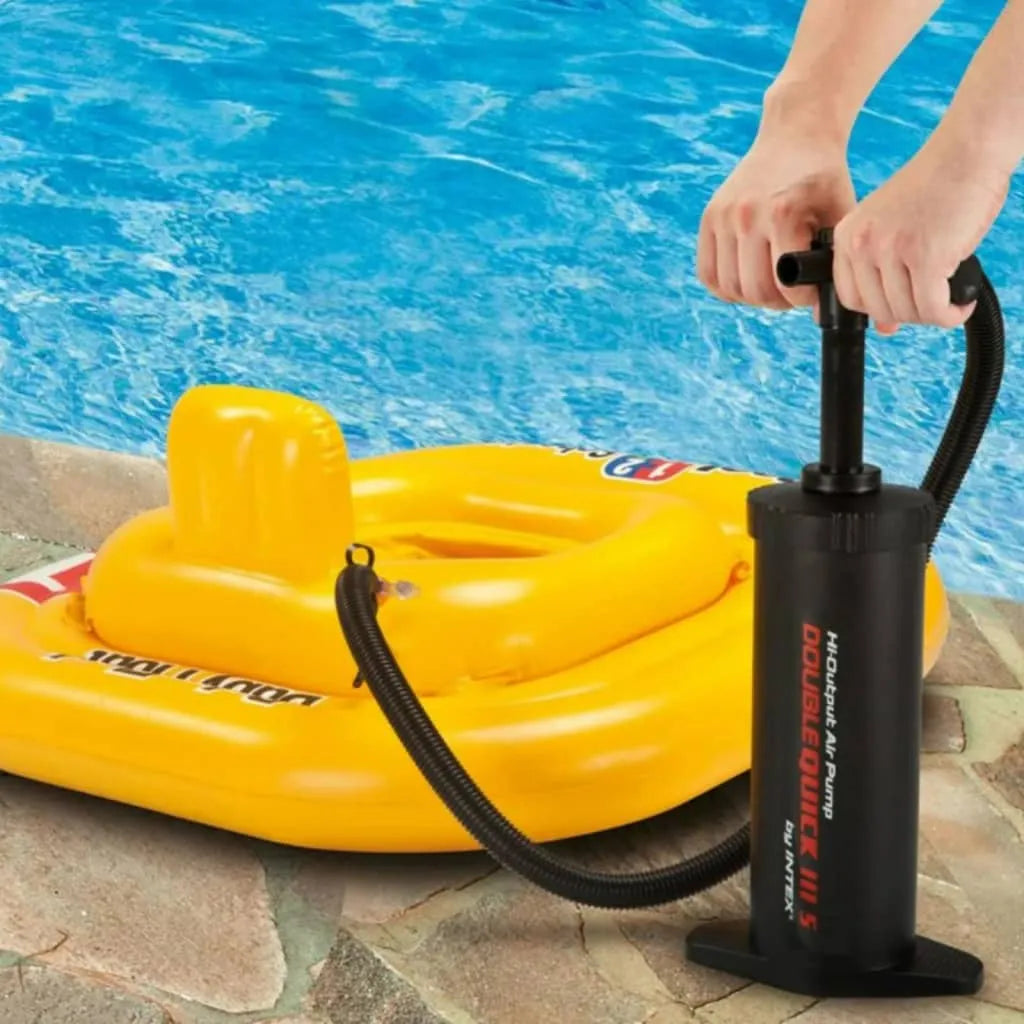  Intex Doppelhub Luftpumpe Double Quick IIIS 37cm 7/10/18mm Adapter