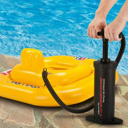  Intex Doppelhub Luftpumpe Double Quick IIIS 37cm 7/10/18mm Adapter