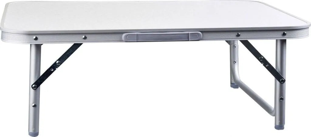  Camp Active Campingtisch - Klappar - Leicht - Höhenverstellbar Von 25 Bis 59CM - Tischplatte 75 X 55 CM - Aluminium/MDF - Weiß