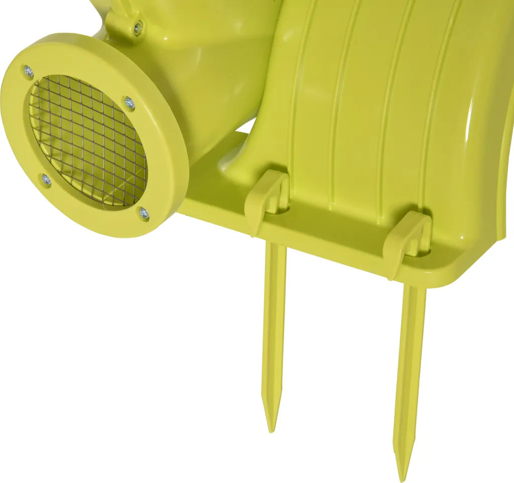  Outsunny Elektrische Luftpumpe Gebläsepumpe 450W Elektrische Pumpen Schnellbefüllbarer Inflator-Deflator Mit Einem Griff Leichtgewichtig Tragbar Für Boot Kissen Kinderpool ABS Gelb+Grün 35x26x33,5cm