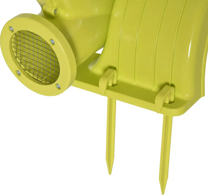  Outsunny Elektrische Luftpumpe Gebläsepumpe 450W Elektrische Pumpen Schnellbefüllbarer Inflator-Deflator Mit Einem Griff Leichtgewichtig Tragbar Für Boot Kissen Kinderpool ABS Gelb+Grün 35x26x33,5cm