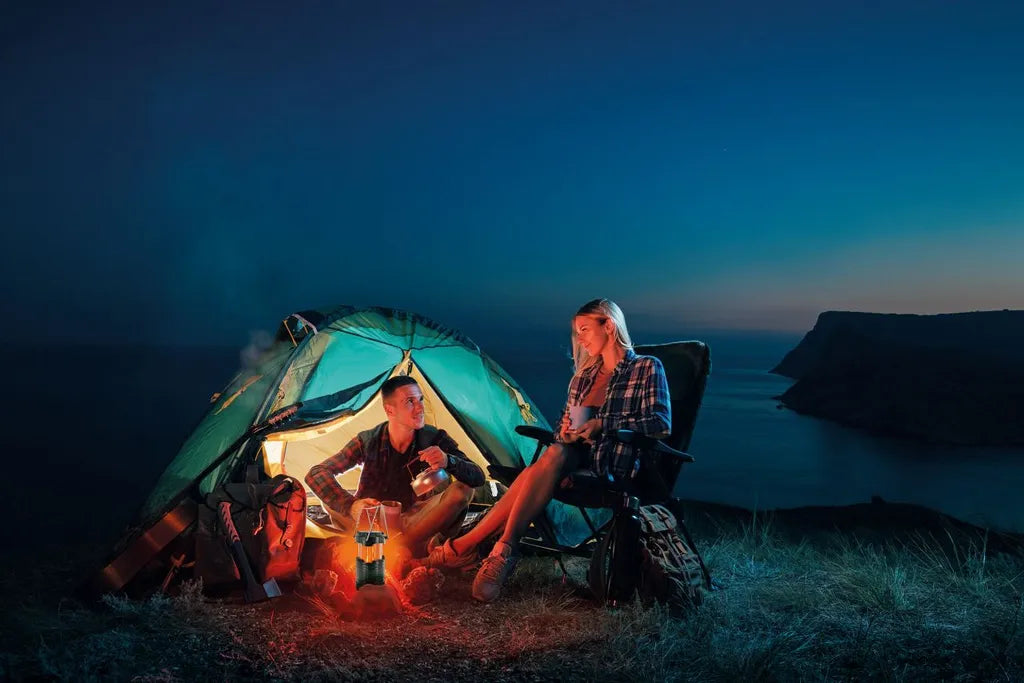  SCHWAIGER -CALED1 533- LED Campingleuchte Mit Lagerfeuer Effekt, Schwarz
