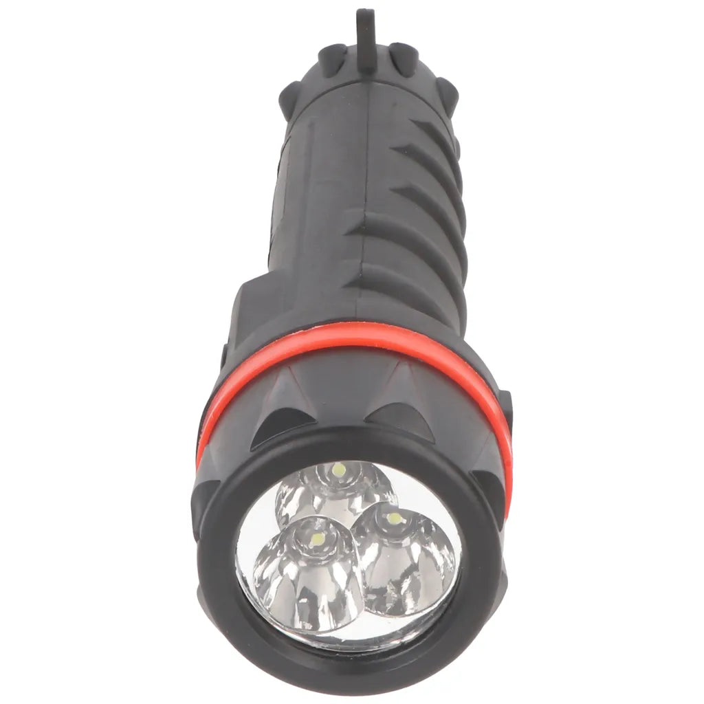  Velamp LED Gummi-Taschenlampe, 3 LEDs, Wasserdicht, Mit Tragesenkel, Lieferung Ohne Batterien