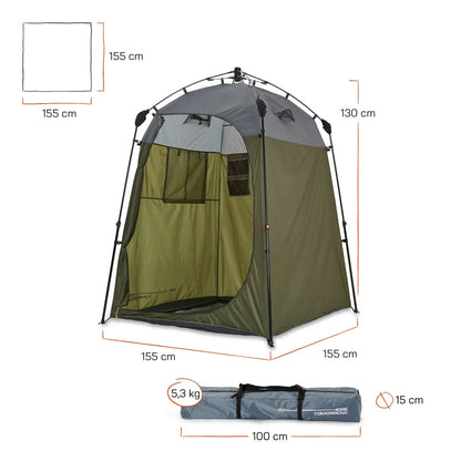  Where Tomorrow Pop Up Duschzelt 155x155x220 Cm Robust Grün
