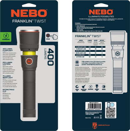  Nebo LED Taschenlampe FRANKLIN TWIST RC