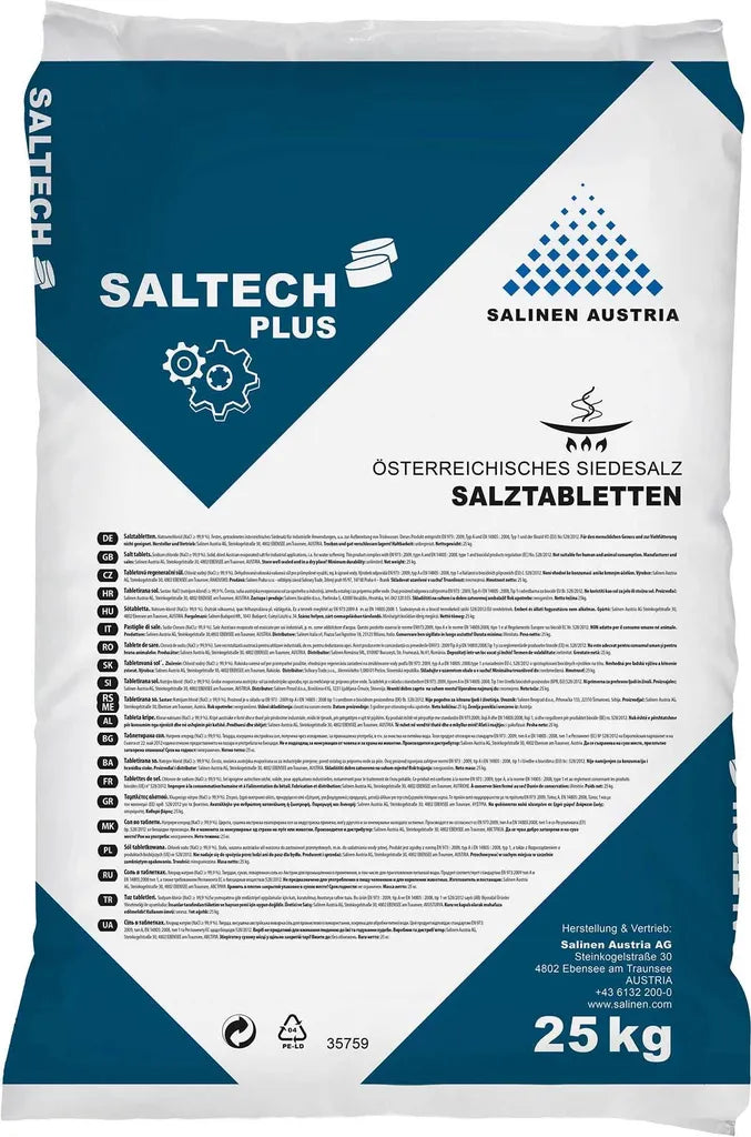  SALTECH Plus 25kg Salztabletten Regneriersalz Wasserenthärtung Wasserenthärter