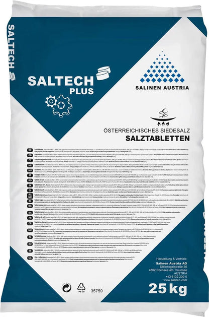  SALTECH Plus 25kg Salztabletten Regneriersalz Wasserenthärtung Wasserenthärter