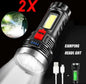  2er Pack 1000000LM Taschenlampe LED USB Wiederaufladbar Taktisches Fackel Mit AKKU
