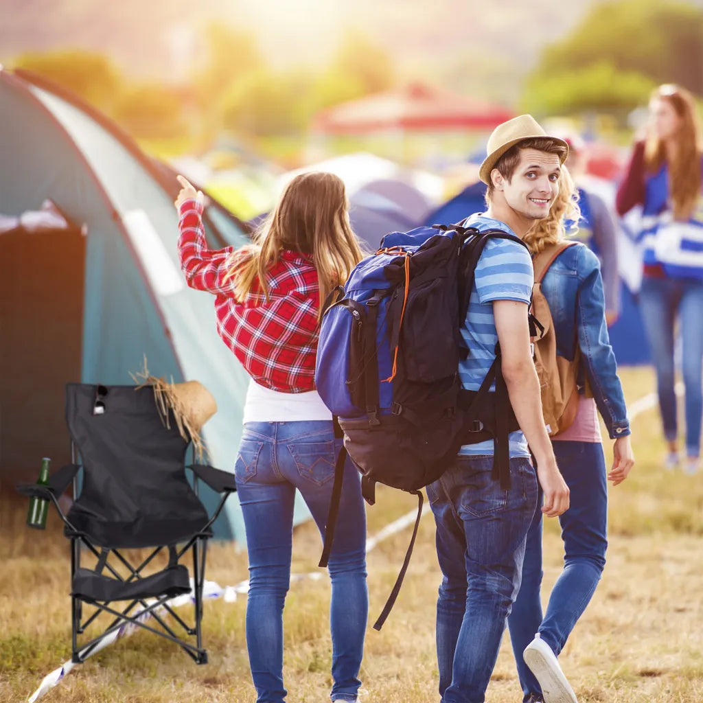  Relaxdays Campingstuhl Mit Fußablage