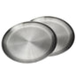  Black Snake® Flacher Camping Picknick Teller Set Aus Edelstahl - 2er Set - Silber