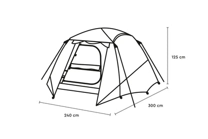  3 Personen Zelt Gambuja 3000 Mm Wassersäule UV Schutz 80 Kuppel Zelt