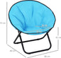  Outsunny Klappstuhl Klappsessel Campingstuhl Gartenstuhl Polstersessel Lounge Sessel Faltbar Metall + Oxfordstoff Blau 80 X 80 X 75 Cm