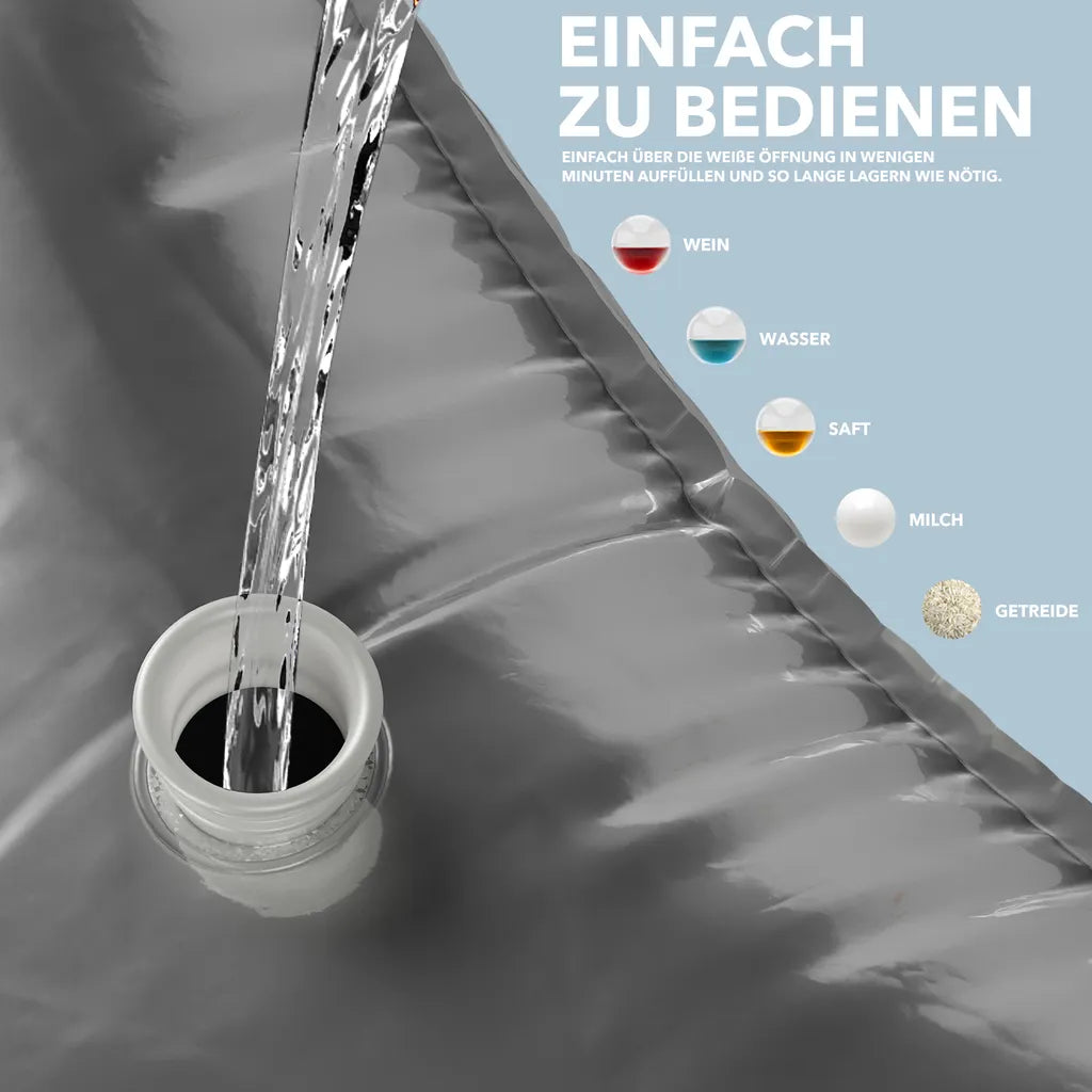  Wassersack Reißfest - Wasserbehälter Faltbar - Wasserbeutel BPA-frei [kein Bisphenol A] - Waterbag Für Camping - Wasserspeicher Für Notversorgung - Wassersäcke [Water Bag] - Wasser Behälter, 10 Stk