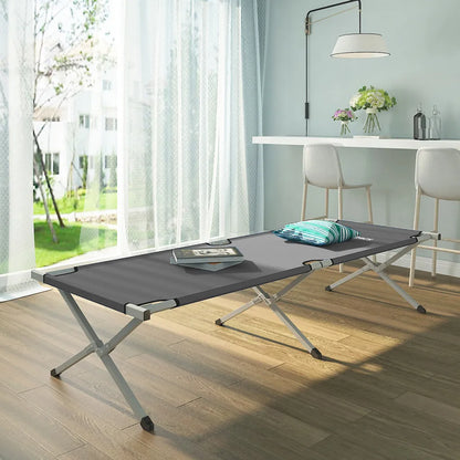  SONGMICS Campingbett Grau Oxford-Gewebe XXXXL 210 X 72 X 45 Cm Bis 260 Kg Belastbar Feldbett Stahl Gartenliege Sonnenliege GCB21U