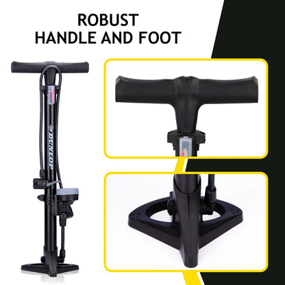  Dunlop Standluftpumpe 10233, Mit Manometer, 11 Bar