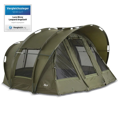  Lucx® Bivvy Angelzelt Karpfenzelt Leopard, 1, 2, 3 Mann Zelt 10.000mm