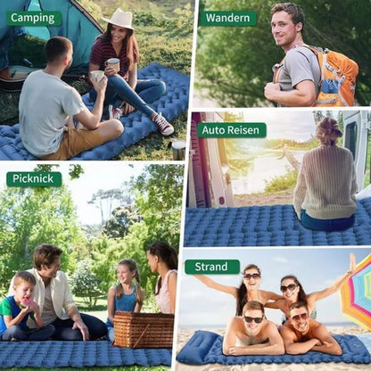  Isomatte Camping Aufblasbar,9cm Dicke Isomatten Ultraleicht Mit Kissen Isomatte Selbstaufblare Schlafmatte,wasserdichte & Faltbare
