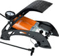  Monzana Fußluftpumpe Doppelzylinder 7 Bar 80cm Schlauch Inkl. Adapterset Luftpumpe Doppelzylinder Fahrrad Reifen KFZ Auto Luftmatratze, Model:2 X 125mm Zylinder
