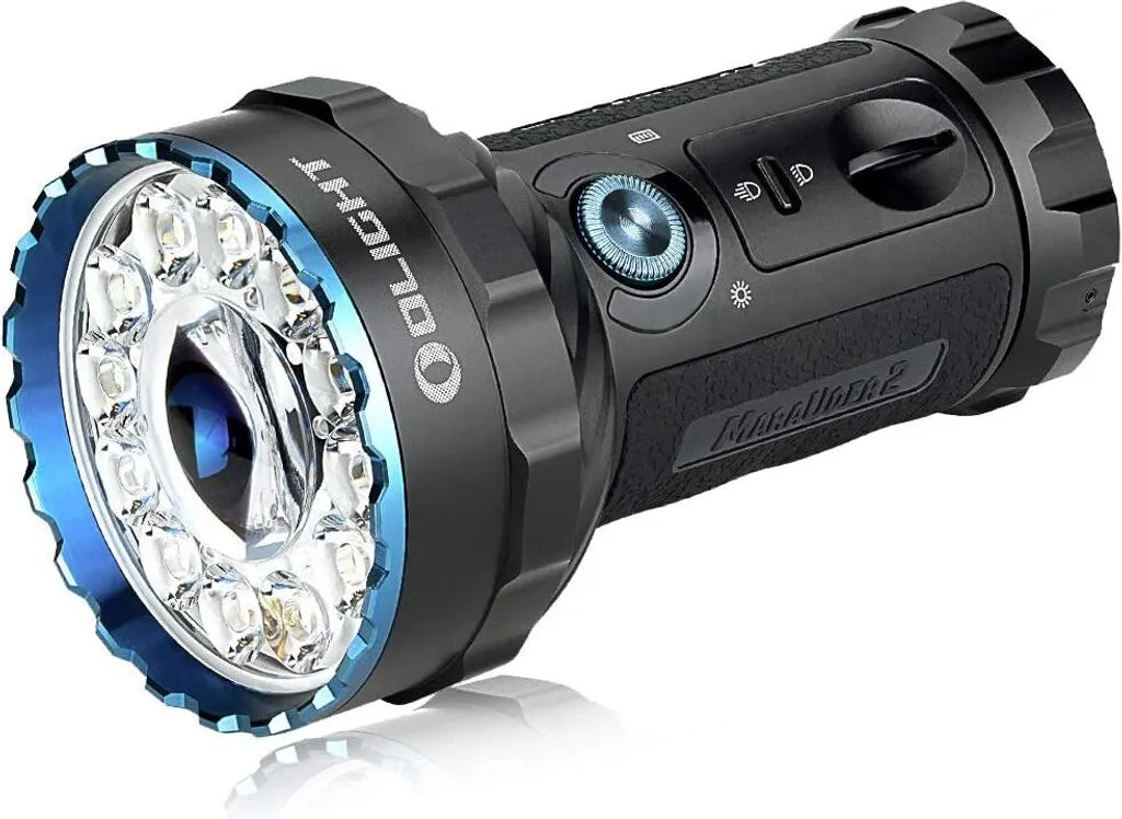  Olight Marauder 2 LED Taschenlampen，Wiederaufladbare Taschenlampe Mit Hohem Lumenwert, Wasserdicht Klasse 8, 800 Metern Leuchtweite, 7 Leuchtmodi