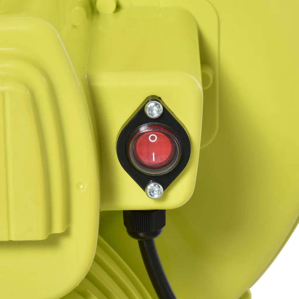  Outsunny Elektrische Luftpumpe Gebläsepumpe 450W Elektrische Pumpen Schnellbefüllbarer Inflator-Deflator Mit Einem Griff Leichtgewichtig Tragbar Für Boot Kissen Kinderpool ABS Gelb+Grün 35x26x33,5cm