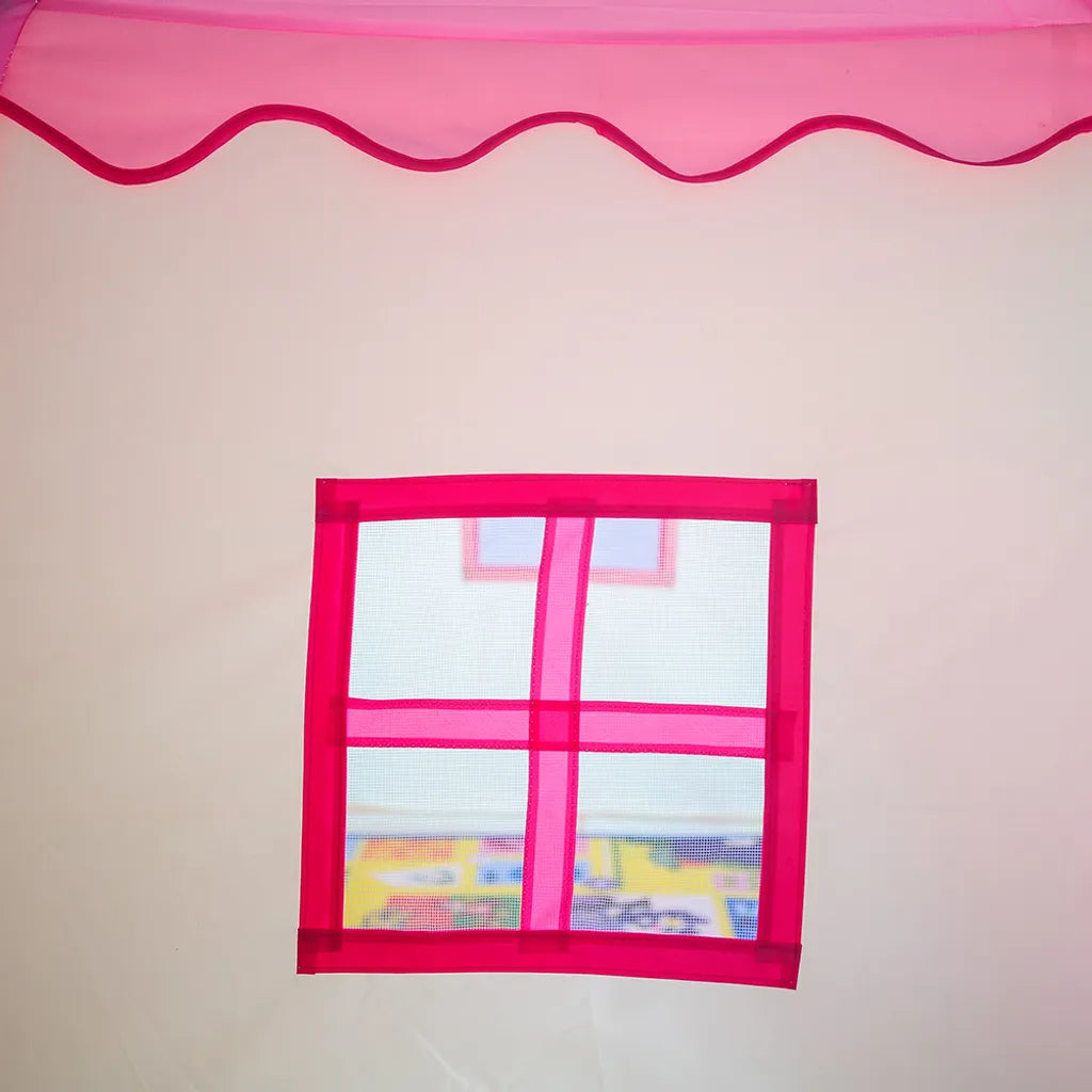  Kinderspielzelt Blühende Blumen Kinderzelt,Spielzelt Prinzessin Traum Schloss Burg Haus Für Mädchen, Im Kinderzimmer, Indoor/innen/außen/draußen,（Pink + Gelb）