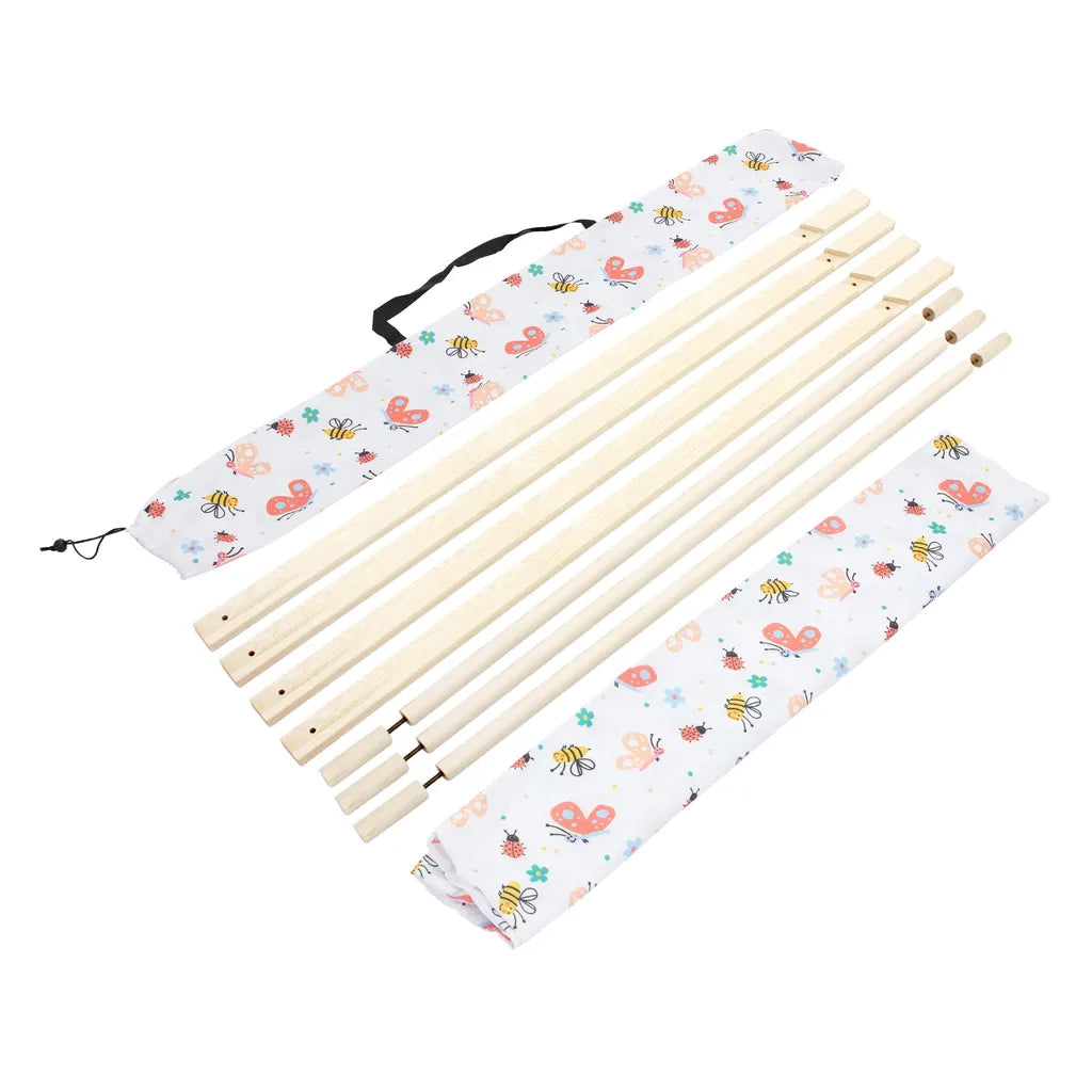  ECD Germany Spielzelt Für Kinder Mit 2 Türen Und Einem Fenster, 108x105x117 Cm, Weiß Mit Bunten, Aus Polyester, Drinnen/draußen, Inderzelt Babyzelt Zelt Spielhaus Spielzeug Geschenkidee