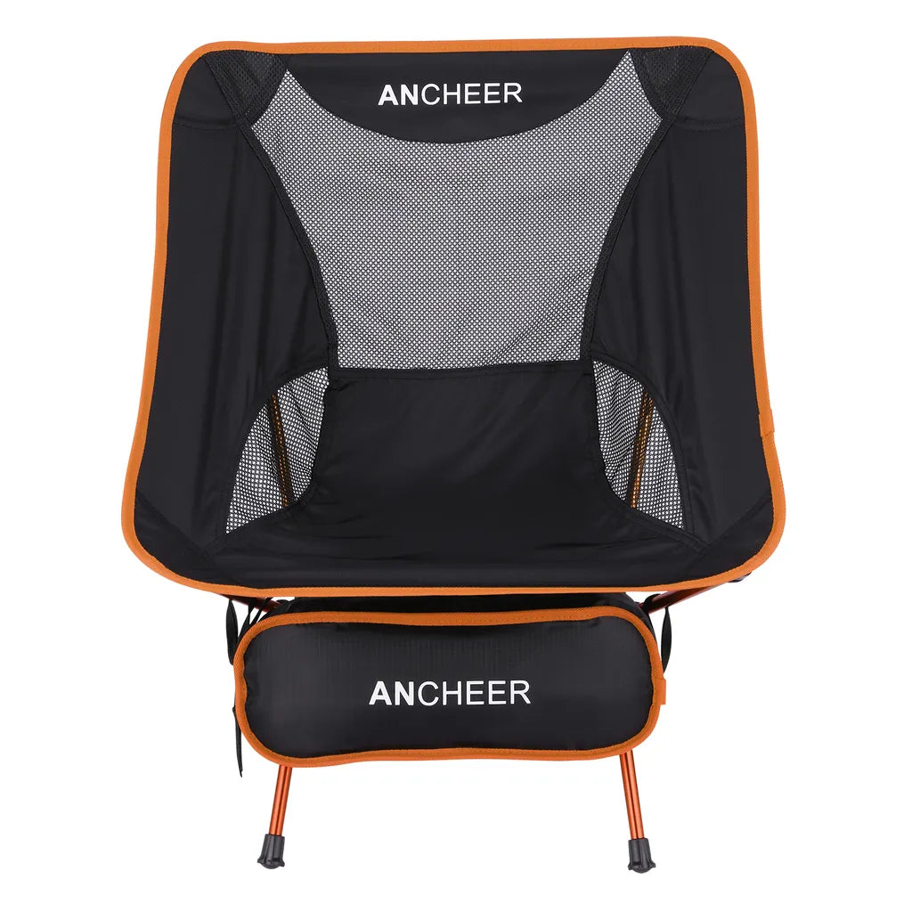  Ancheer Campingstühle Angelstuhl Gartenstühle Ultraleichter Klappstuhl Im Freien, Tragbarer Strandwander Picknick Angelwerkzeugstuhl, Gelb