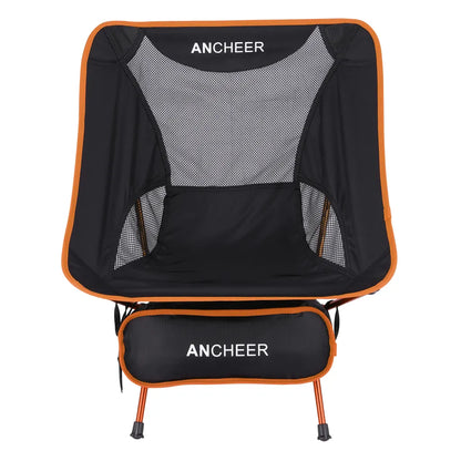  Ancheer Campingstühle Angelstuhl Gartenstühle Ultraleichter Klappstuhl Im Freien, Tragbarer Strandwander Picknick Angelwerkzeugstuhl, Gelb