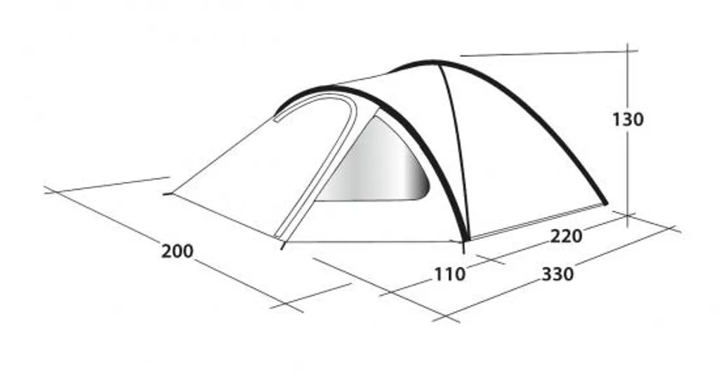  Outwell Kuppelzelt Cloud 3 3 Personen Blau