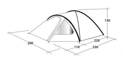  Outwell Kuppelzelt Cloud 3 3 Personen Blau
