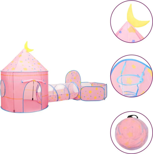  VidaXL Spielzelt Für Kinder Rosa 301x120x128 Cm