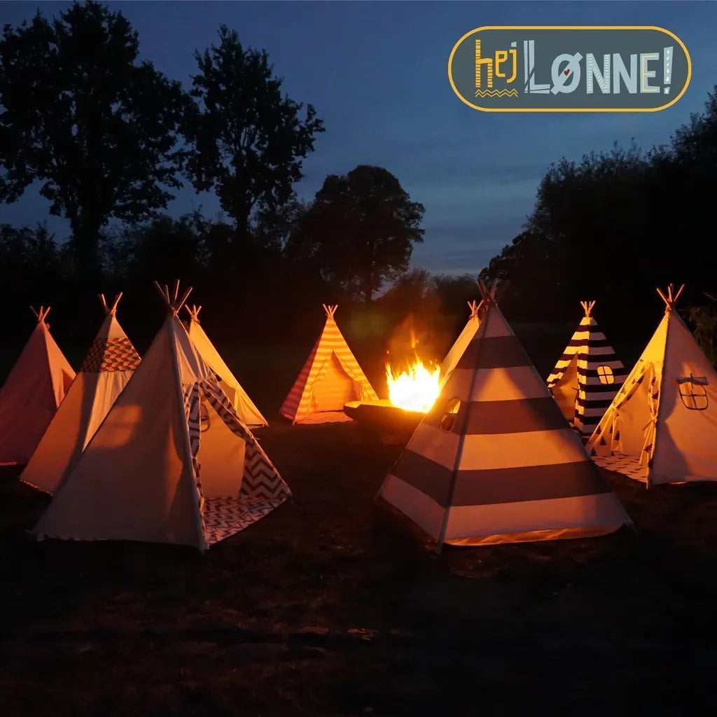  Hej Lønne Tipi Zelt Für Kinder (rosa, Einfarbig), Zelt, 4 Stangen, 120x120x150cm, Baumwolle
