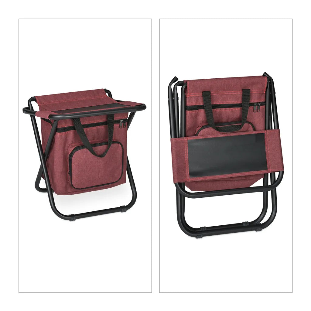  Relaxdays Roter Campinghocker Mit Lehne