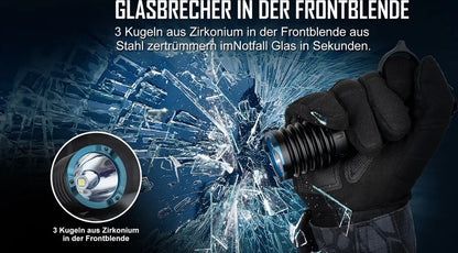  OLIGHT Warrior X 3 Schwarz LED Taschenlampe 2500 Lumen 560 Meter Leuchtweite, USB Wiederaufladbar IPX8 Wasserdicht