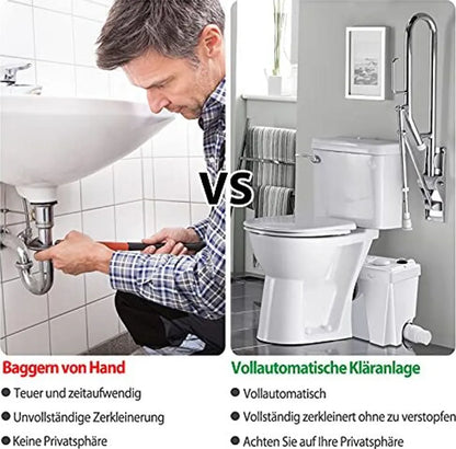  TRMLBE Hebeanlage Fäkalienpumpe 700W Schmutzwasserpumpen Wasserpumpen Mit Kohlefilter Für WC Dusche Waschtisch Haushaltspumpe