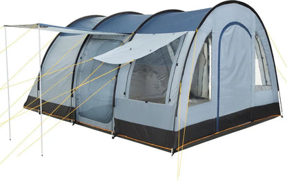  CampFeuer Zelt TunnelX Für 4 Personen | Grau / Blau | 5000 Mm Wassersäule