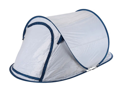  Pop Up Wurfzelt Für 2 Personen - 220 X 120 Cm / Silber - Camping Festival Automatik Trekking Zelt