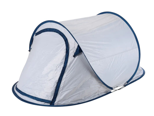  Pop Up Wurfzelt Für 2 Personen - 220 X 120 Cm / Silber - Camping Festival Automatik Trekking Zelt