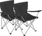  SONGMICS Campingstuhl Klappbar, Camping Stuhl, 2er Set, Faltbar, Bis Zu 120 Kg Belastbar GCB01BK