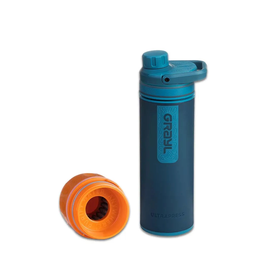  Grayl UltraPress Outdoor- & Reisewasserfilter, Forest Blue Mit 1 Ersatzfilter