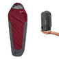  Schlafsack 220x80x50cm Rot / Grau