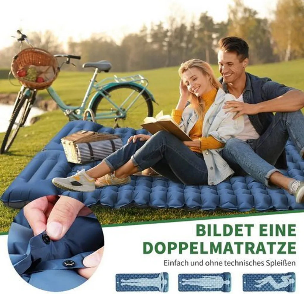 Isomatte Camping Aufblasbar,9cm Dicke Isomatten Ultraleicht Mit Kissen Isomatte Selbstaufblare Schlafmatte,wasserdichte & Faltbare