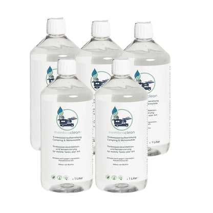  5 X Membraclean Trinkwasseraufbereitung Camping & Wohnmobile - 1 Liter Sparset