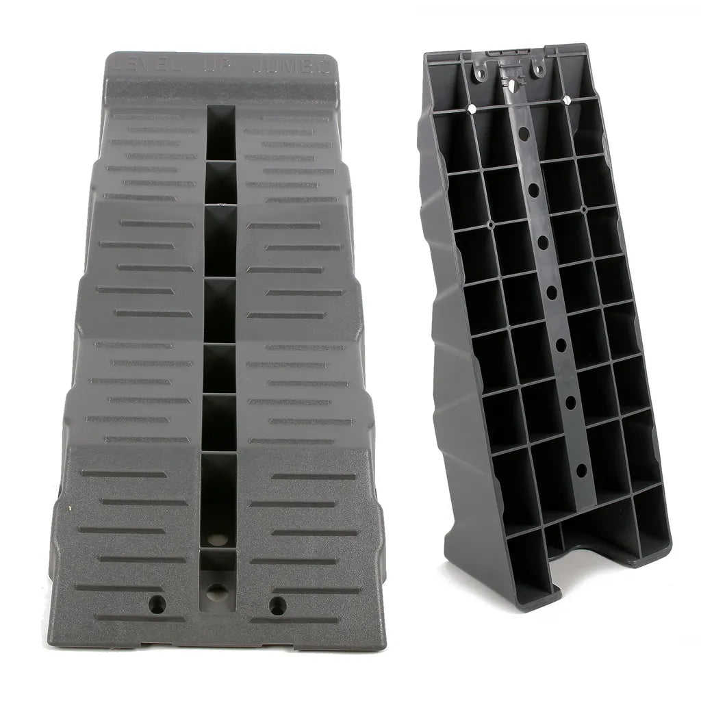  Fiamma Jumbo Stufenkeile, Auffahr-Keil 2er Set - Bis 5000 Kg, 58 X 6/11 X 14 Cm Für Wohnwagen Oder Wohnmobil